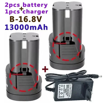 100%New16.8V.13000mAh.herramientas.electricas de.bateria,taladro recargable.para.destornillador.inalambrico.taladro electrico.