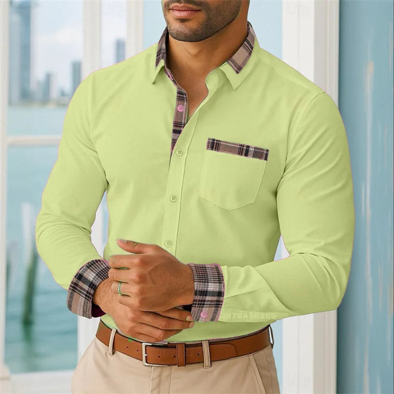Camisas de vestir para hombre, camisas informales para la oficina y actividades al aire libre, camisas suaves y cómodas para la calle, camisetas de alta calidad para hombre, tallas grandes