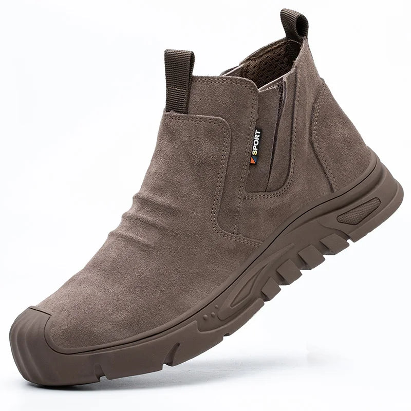 Botas de trabajo con puntera de acero, calzado de trabajo antiperforación para hombre, zapatos de trabajo indestructibles, zapatos de trabajo para exteriores, botas de seguridad para hombre.