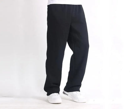 Pantalones deportivos holgados de algodón con pierna recta para hombre de talla grande, pantalones cortos de baloncesto, cómodos y transpirables, talla grande.