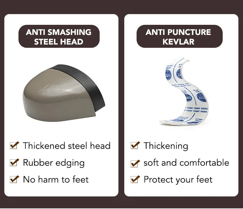 Zapatos de seguridad para hombre con botón giratorio, puntera de acero, zapatillas de trabajo indestructibles, botas de trabajo a prueba de perforaciones, calzado para hombre.