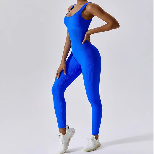 Traje de yoga de una pieza sin costuras de primavera, conjunto de entrenamiento de fitness para danza y tonificación abdominal, mono elástico, ropa deportiva de gimnasio con efecto push up