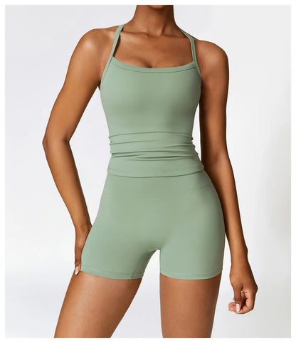 2PCS Seamless Yoga Set Women Workout Set Sportswear Gym Clothing Fitness Long Sleeve Crop Top High Waist Leggings Sports Suits