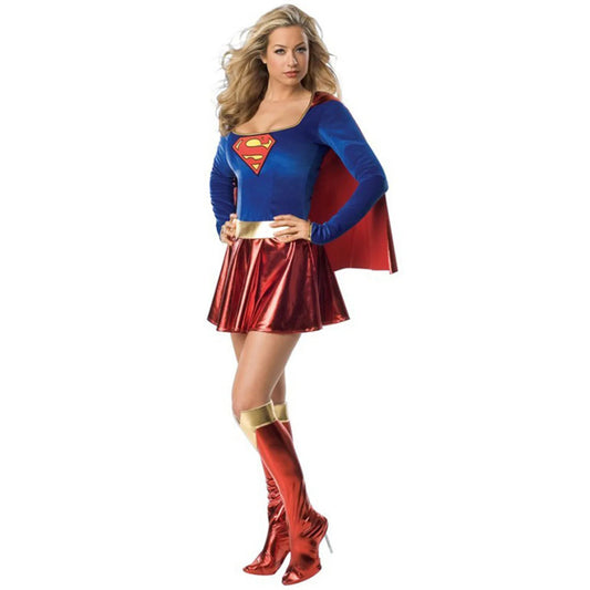Adult Sexy Super Hero Cosplay Costume Halloween Carnival Party Wonder Girl Fancy Dress With Shoe Covers
