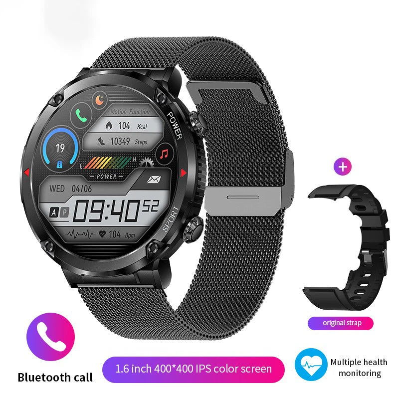 Reloj inteligente LIGE con batería grande de 600 mAh para hombre, reloj inteligente deportivo resistente al agua con llamadas Bluetooth y pantalla AMOLED.
