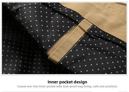 Chaqueta informal de algodón puro lavado para hombre, estilo primavera/otoño, ligera, cortavientos juvenil y a la moda. Abrigo ligero de verano.