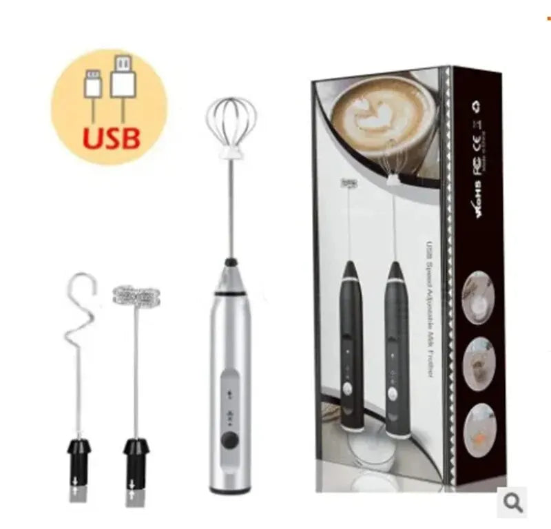 Espumador de leche eléctrico portátil, licuadora de mano, minicafetera USB, batidora, batidora de crema para capuchino, batidora de huevos, licuadora de alimentos