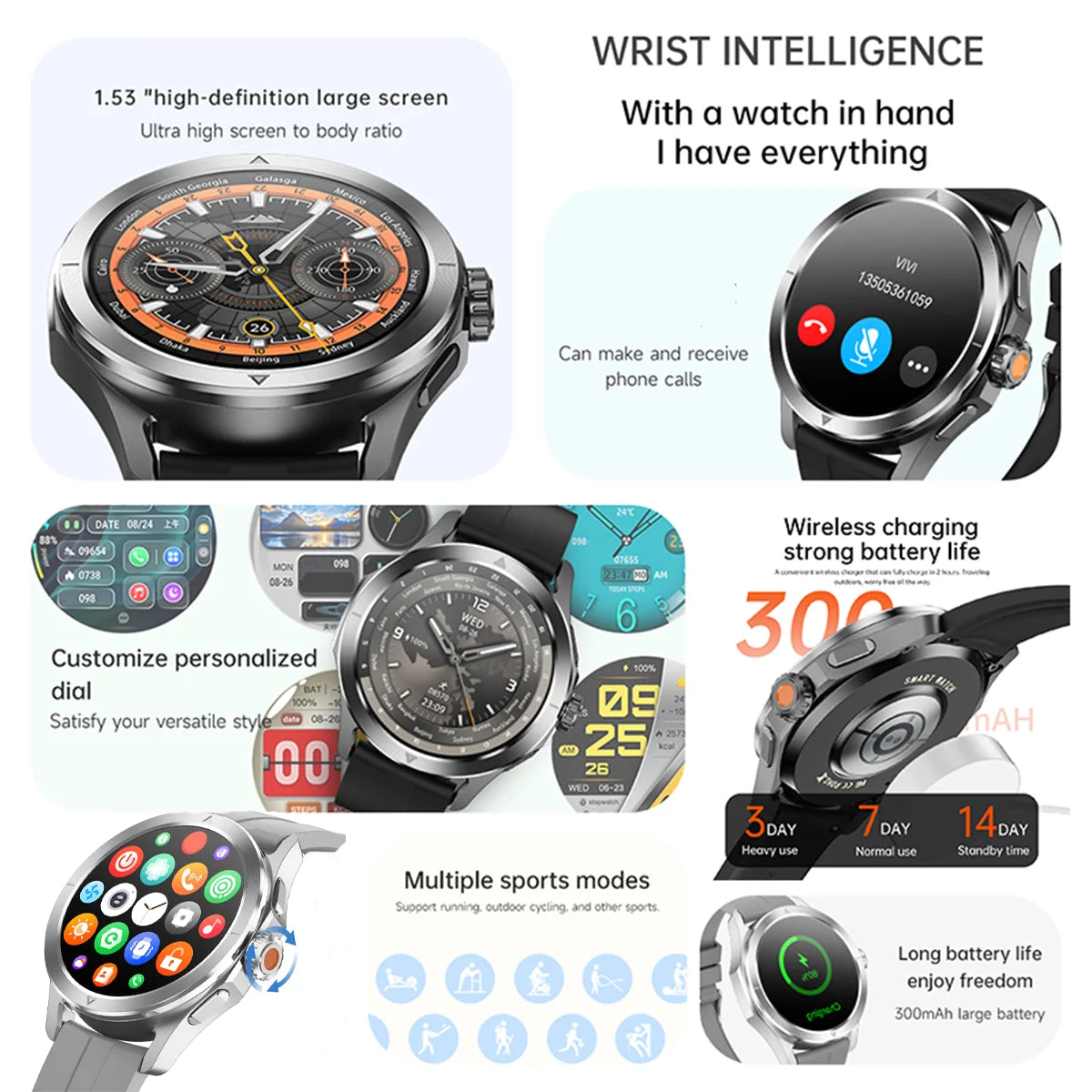 Reloj inteligente deportivo XIAOMI S4 Ultra con GPS para hombre, pantalla AMOLED HD, Bluetooth, llamadas, NFC, control del ritmo cardíaco, resistente al agua hasta 5 ATM