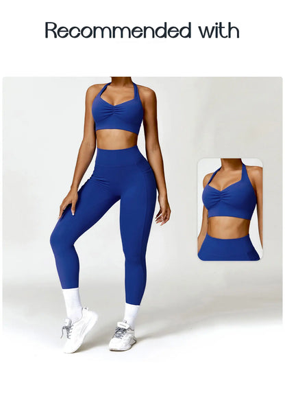 V-shaped Back Yoga Pants High Waist Leggings Gym Workout Tights Sport Women Fitness Female Legging Tummy Control Running Tights