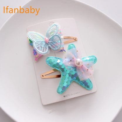 Lindos accesorios para niños, pinzas para el pelo para bebés y niños pequeños, broches a presión BB, pasadores de mariposa, tocados de flores para niñas.