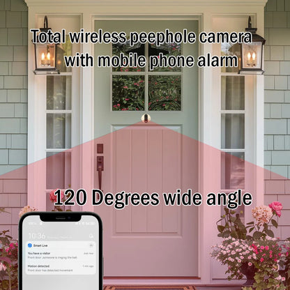 Yuezhe 3MP icam365 Peephole Doorbell Camera Wifi 4.3 Inch Digital Video Door Bell Security Smart Home Night PIR Wireless Bell