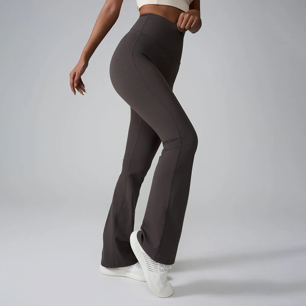 Pantalones de yoga acampanados para mujer, leggings de cintura alta, pantalones de pierna ancha, pantalones deportivos para entrenamiento en gimnasio, pantalones acampanados para correr al aire libre.