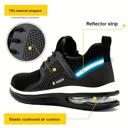 Steel Toe Protective Safety Shoes Men Women Work Sneakers Lightweight Breathable Indestructible Work Shoes Men Safety Boots