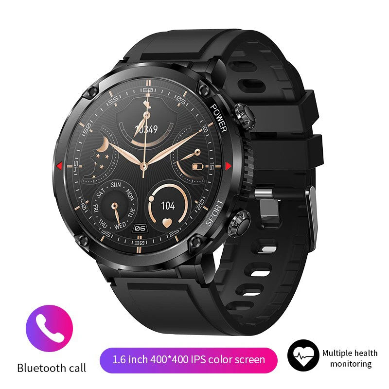 Reloj inteligente LIGE con batería grande de 600 mAh para hombre, reloj inteligente deportivo resistente al agua con llamadas Bluetooth y pantalla AMOLED.