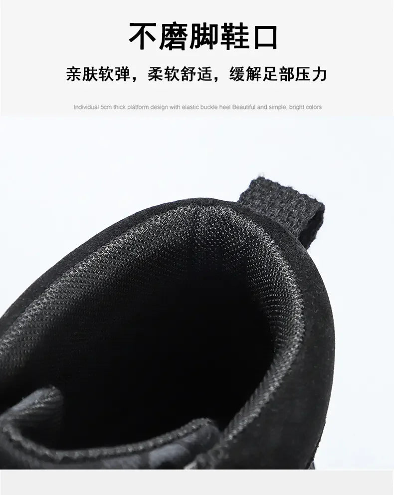 Botas altas para hombre, suela plana, ligeras, para senderismo, exteriores, negras, para correr, tenis, caminar, motocicleta