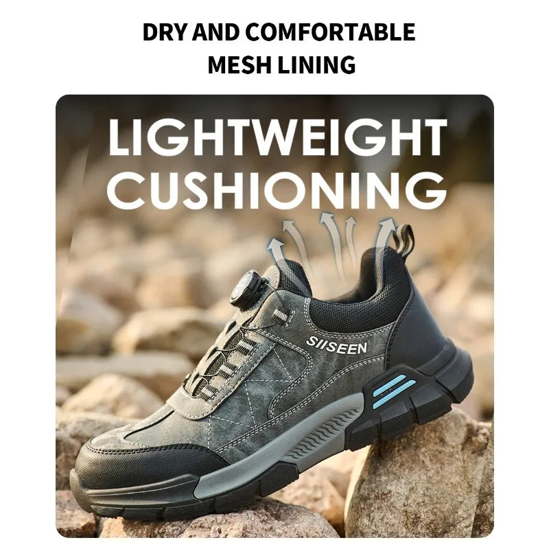 Nuevos zapatos de seguridad para hombre, zapatos de trabajo resistentes a perforaciones, calzado de protección para hombre, botas de trabajo resistentes al desgaste, botas tácticas.