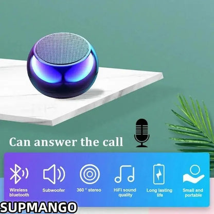 Altavoz Bluetooth inalámbrico M3 Flash, portátil, pequeño, de acero, metal, subwoofer pesado, para exteriores, minialtavoz Bluetooth pequeño