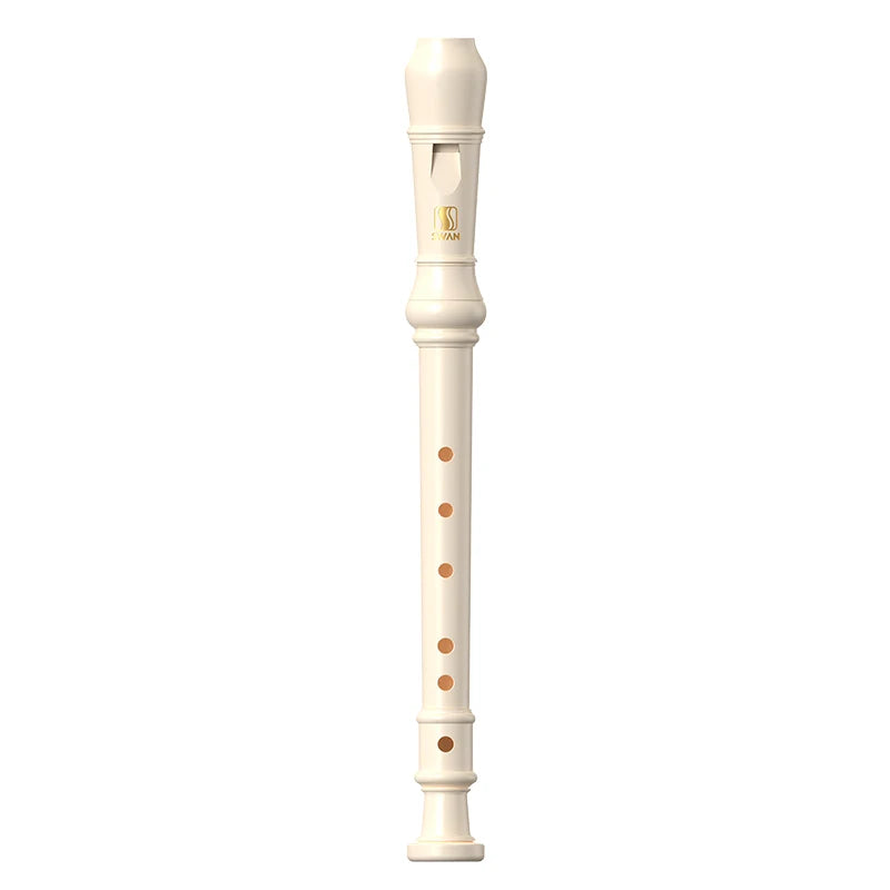 Flauta dulce soprano SWAN para niños principiantes, flauta dulce con digitación alemana en clave C, 3 piezas con kit de limpieza