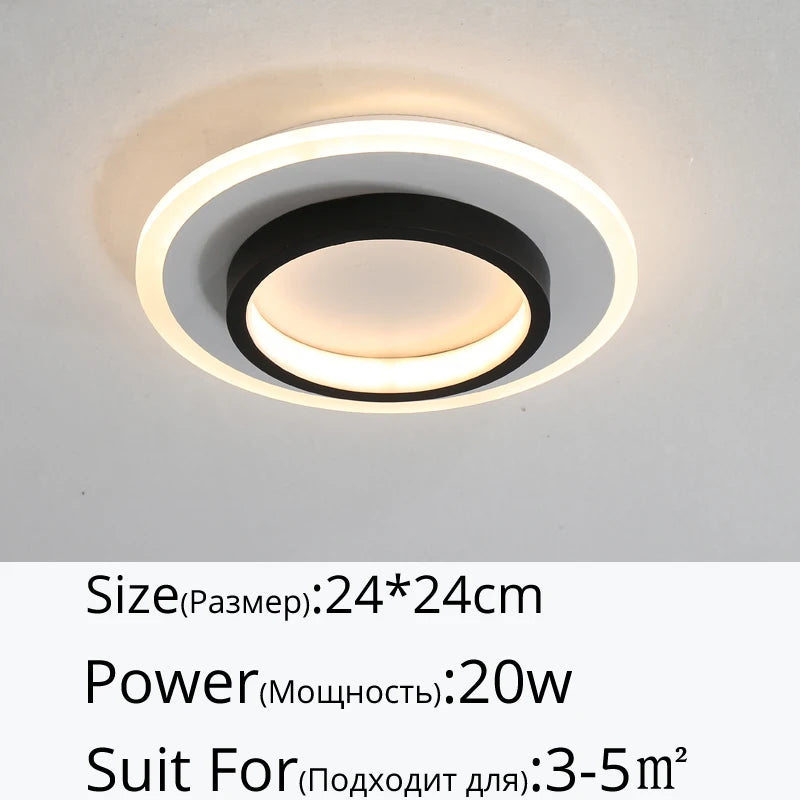 Lámpara de techo LED moderna minimalista para balcón, pasillo, porche, canal, estilo nórdico, para guardarropa