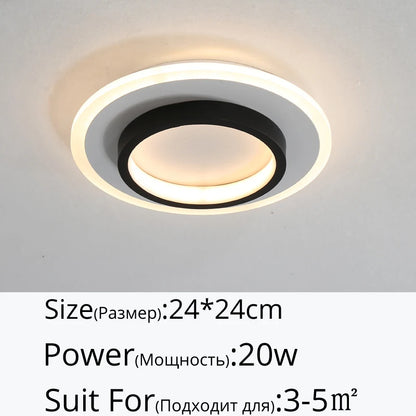 Lámpara de techo LED moderna minimalista para balcón, pasillo, porche, canal, estilo nórdico, para guardarropa