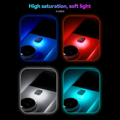 Nueva luz ambiental USB para interior de coche, luces de señal LED, lámpara de lectura automática, luces nocturnas decorativas, accesorios interiores