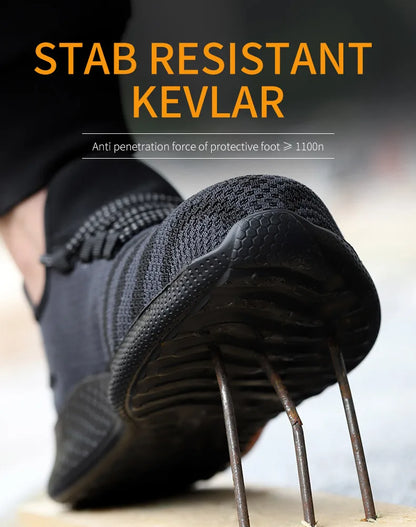 Zapatos de seguridad para hombre, zapatillas de trabajo antiperforación, calzado laboral indestructible, botas de trabajo ligeras para hombre, botas de seguridad.