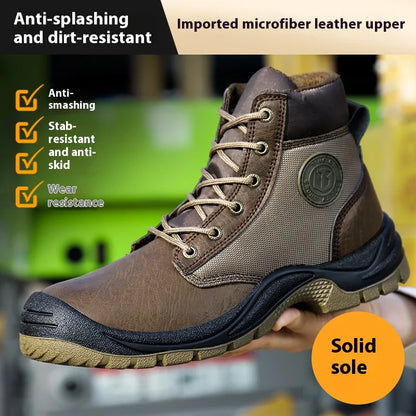 Los zapatos de seguridad para hombre son zapatos de trabajo resistentes a impactos, perforaciones, antiestáticos, antideslizantes, resistentes al desgaste y a las salpicaduras.