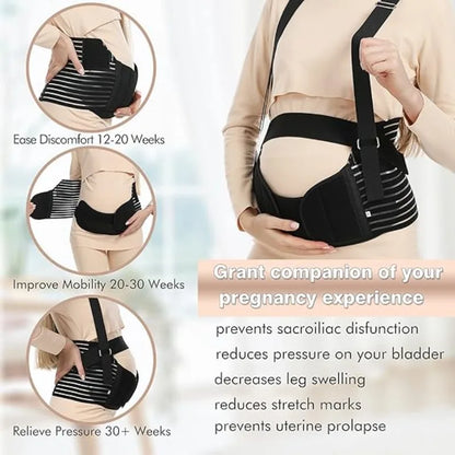 Faja de maternidad transpirable y ajustable para el embarazo y el posparto.