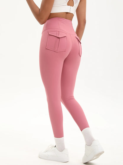 Women Yoga Legging trousers with pocket High Waist Fitness pants Cargo style Cycling Workout Gym Pants Breathable sports pants