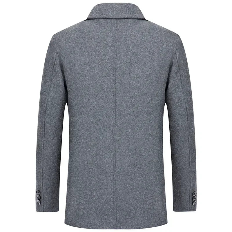 Abrigos de invierno para hombre, de lana y cachemir, con forro polar. Abrigos cálidos de invierno de alta calidad, estilo casual de negocios. Talla 4XL.