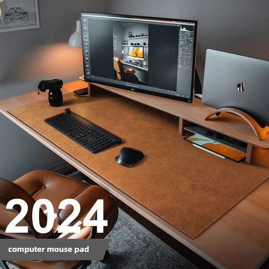 Alfombrilla de ratón retro, grande, impermeable, antideslizante, de ante sintético, para escritorio, teclado y ratón. Accesorios para juegos.