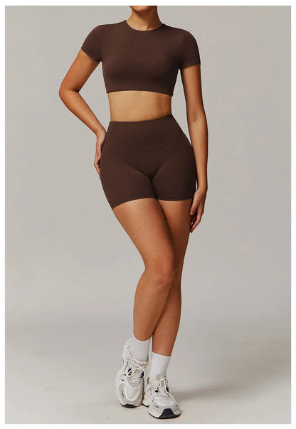 Women's Tracksuit 2PCS Yoga Sets Sportswear Workout Fitness Long Sleeved Sports Bra High Waist Leggings Gym Clothing Sports Suit