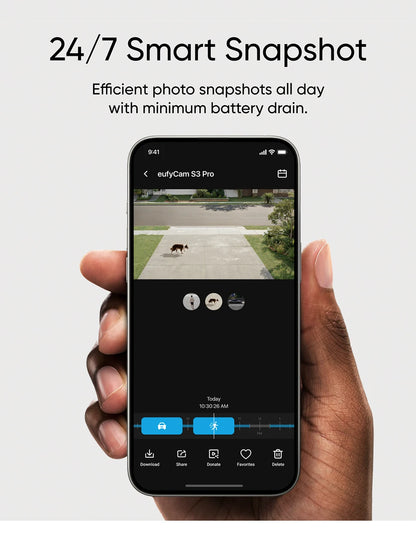 Cámara adicional eufyCam S3 Pro de eufy Security, cámara solar inalámbrica para exteriores, visión nocturna MaxColor, cámara 4K con panel solar