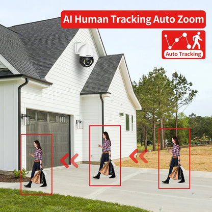 Cámara IP 4K PTZ con zoom óptico 30x, detección de vehículos, visión nocturna a color, PoE, seguridad, videovigilancia CCTV, compatible con Hikvision.