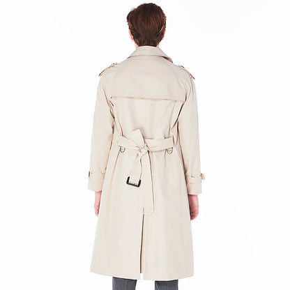 Super long windbreaker down liner  weatherproof men's trench coat British trend black trench coat men's casual coat