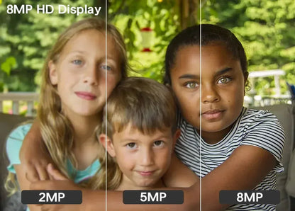 Cámara IP NINIVISION IPC-8MP HD Negra PoE Carcasa Metálica Micrófono Integrado Audio Visión Nocturna a Color Video de Vigilancia para NVR IP 4K de 10 canales