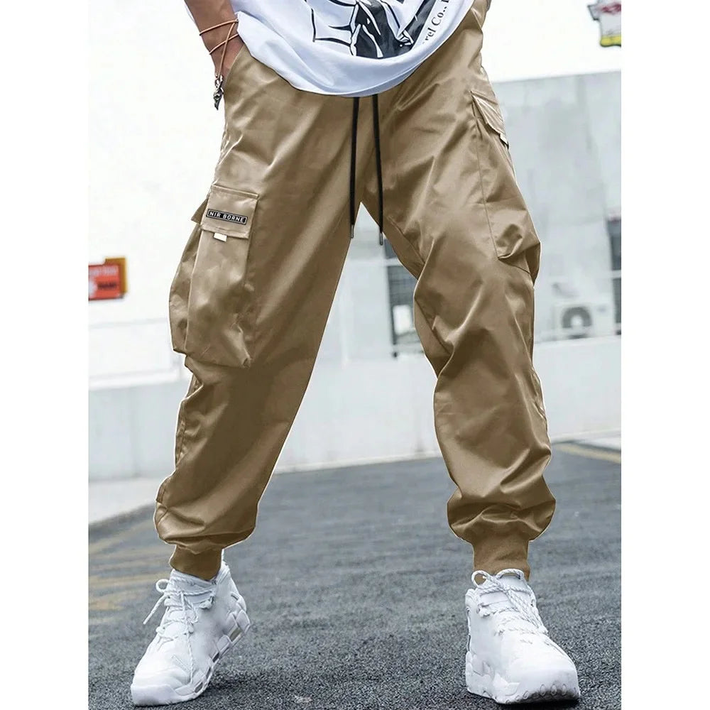 Retro Workwear Loose Sports Men's Casual Pants Straight Leg Trousers Spring Autumn Popular Long Pants Comfortable Fit