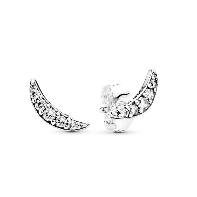 Pendientes de plata 925 con forma de corazón infinito y lazo brillante, originales, para mujer, regalo, joyería fina, 2025