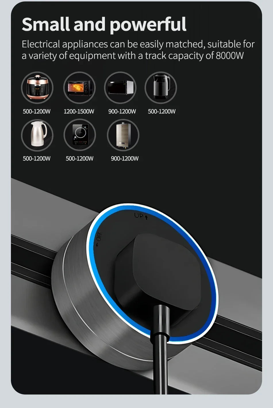 Enchufes de carril ultrafinos integrados, universales, UE, EE. UU., Reino Unido, USB, LED, adaptador eléctrico, riel para electrodomésticos inteligentes de alta gama