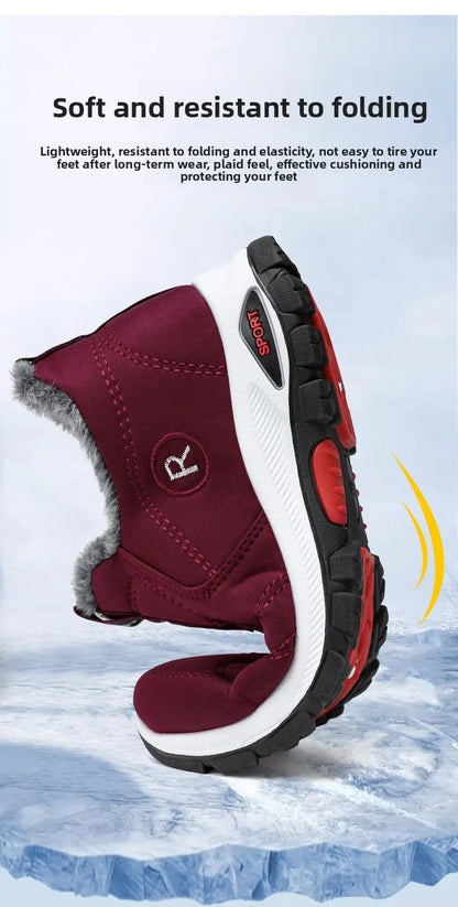 Zapatillas de deporte para hombre, botines de nieve de algodón cálido, zapatos casuales, zapatos de diseñador, botas de nieve impermeables, envío gratuito.