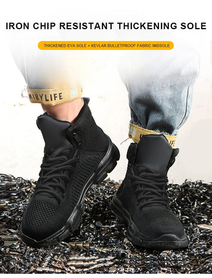 Safety Shoes Man Steel Toe Anti-Puncture Men's Work Shoes Men's Safety Boots Lightweight Men's Boots Security Protective Boot