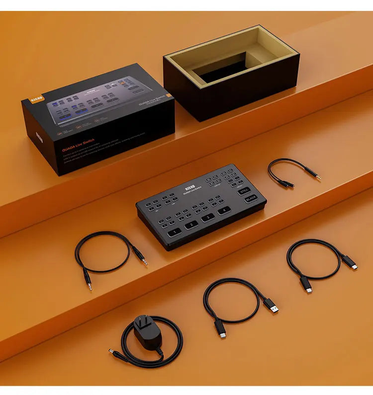 Mezclador de vídeo para transmisión en directo multicámara 1080p60 con 4 HDMI