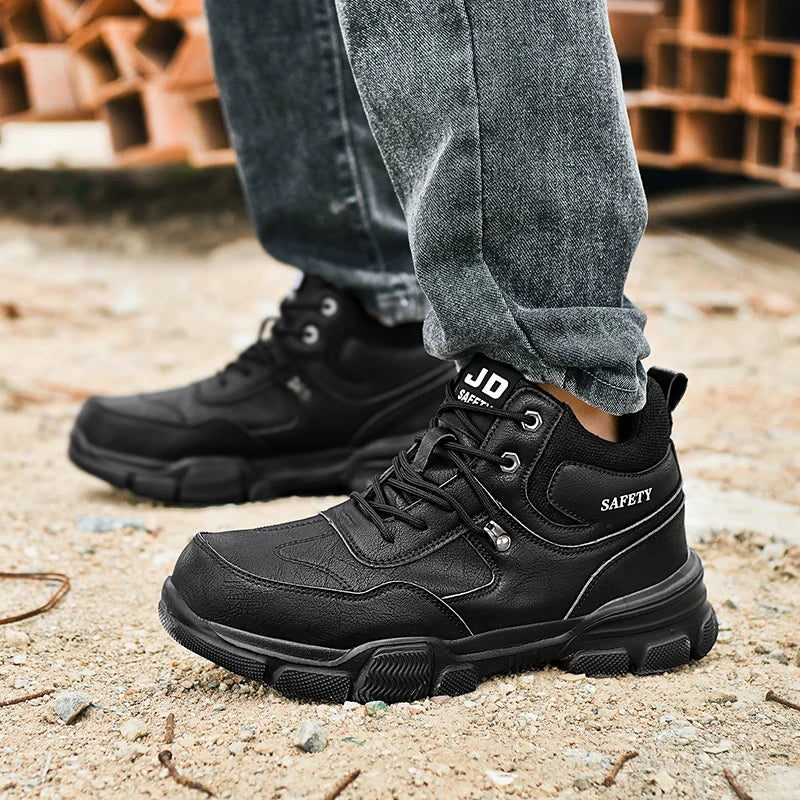 Zapatos de trabajo de seguridad unisex con puntera de acero, transpirables, antiaplastamiento, antipinchazos, calzado de protección laboral para hombres y mujeres, zapatillas, botas de seguridad.