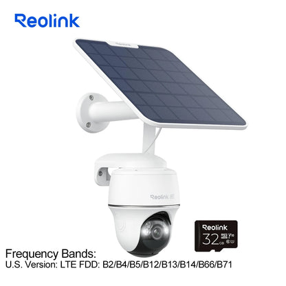 Cámara de seguridad celular REOLINK 4K, SIM 3G/4G LTE, alimentación solar, visión nocturna a color, almacenamiento local/en la nube, cámara exterior con batería