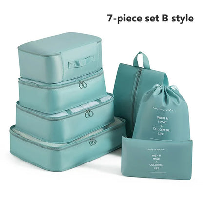 Bolsas de almacenamiento para viajes, ropa, artículos de tocador, zapatos, organizador, bolsas para dormitorios de estudiantes, bolsas para clasificar ropa, cubos de embalaje