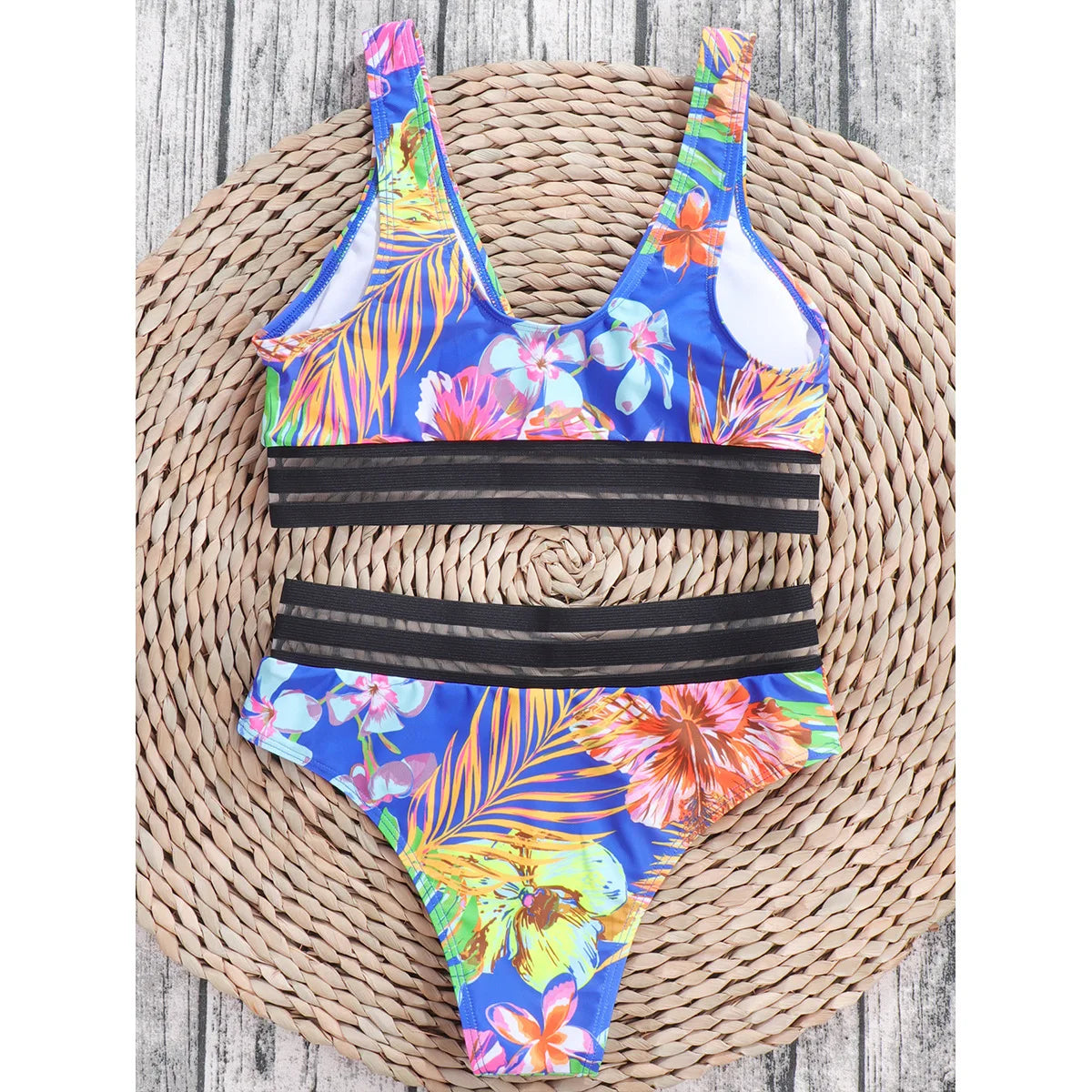 Bikini con estampado sexy de moda 2024 para mujer, traje de baño de cintura alta, traje de baño para mujer, traje de baño para natación, ropa de playa de verano