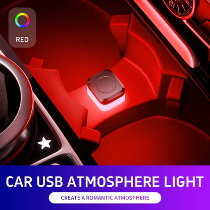 Nueva luz ambiental USB para interior de coche, luces de señal LED, lámpara de lectura automática, luces nocturnas decorativas, accesorios interiores