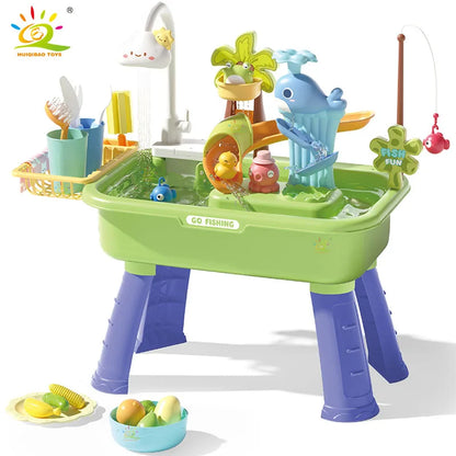 Juguetes de cocina para niños, eléctricos, divertidos, para jugar con agua, lavar platos, pescar, juegos de rol para el hogar, juguetes educativos para bebés.