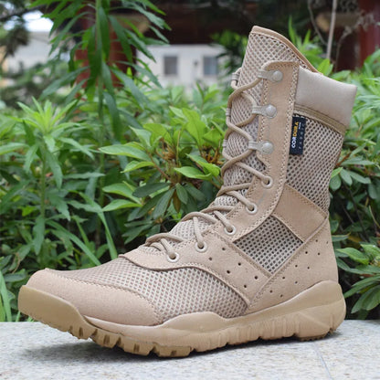 Botas de trabajo para hombre SFB Light, impermeables, con cordones, estilo táctico, de malla, para motocicleta.