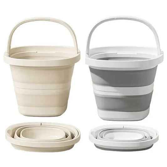 Cubo plegable multifuncional de 5/10 l, portátil, para remojar los pies, compacto y grueso, para pesca al aire libre, lavado de coches y camping.